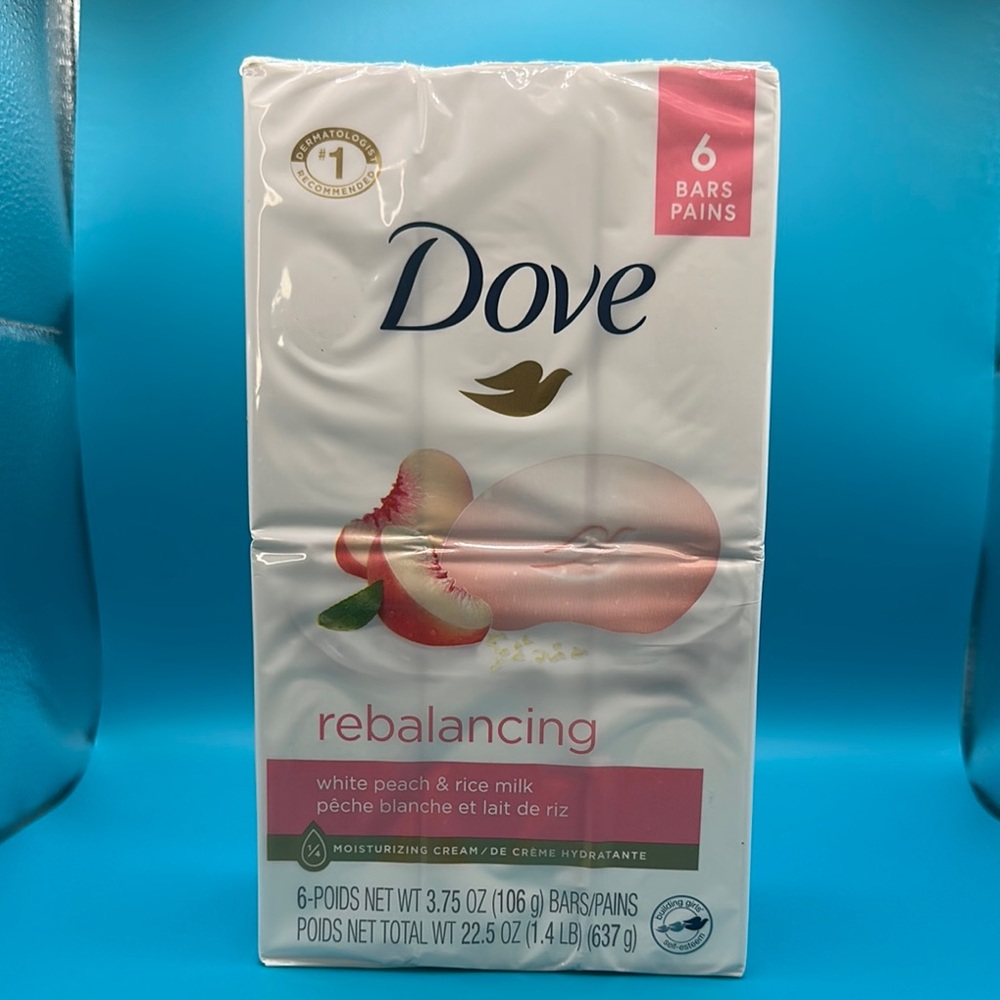 Dove Rebalancing White Peach & Rice Milk Soap Bars